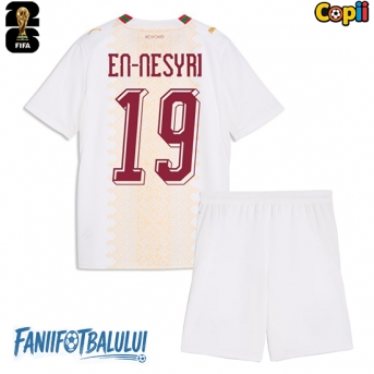 Maroc Youssef En-Nesyri #19 Echipament de Fotbal Replică Mondial 2026 Copii Deplasare (+ Șorturi)